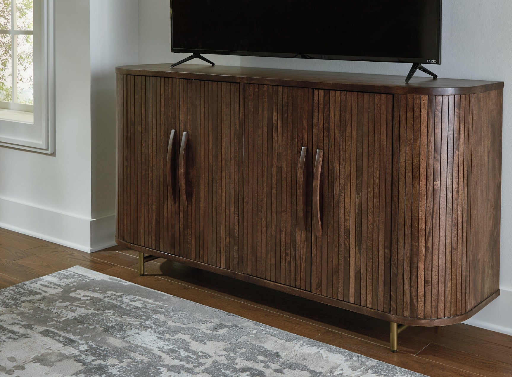 Amickly Dark Brown Mango Wood Accent Cabinet