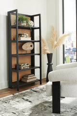Abyard Black/Natural Bookcase