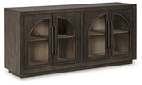 Dreley Grayish Brown Traditional Accent Cabinet