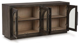 Dreley Grayish Brown Traditional Accent Cabinet