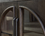 Dreley Grayish Brown Traditional Accent Cabinet