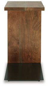 Wimshaw Brown and Black C-Table Accent Table