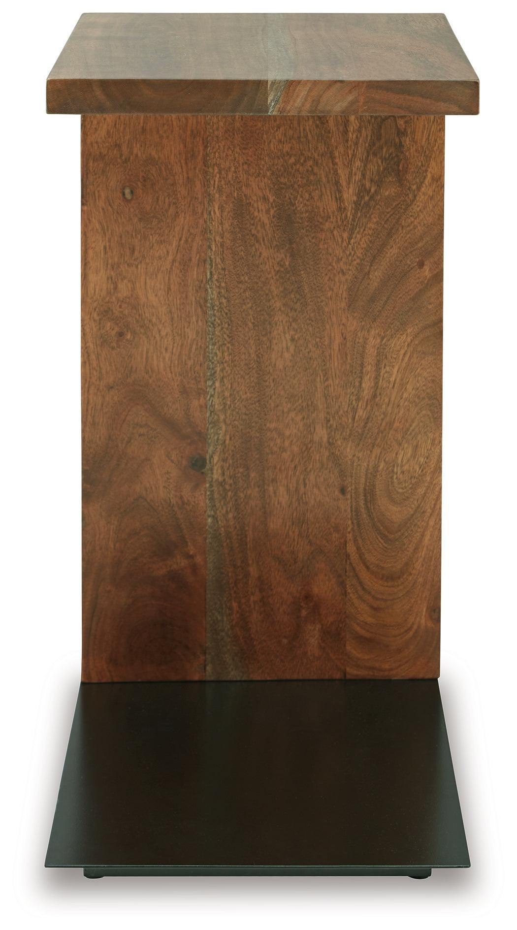 Wimshaw Brown and Black C-Table Accent Table