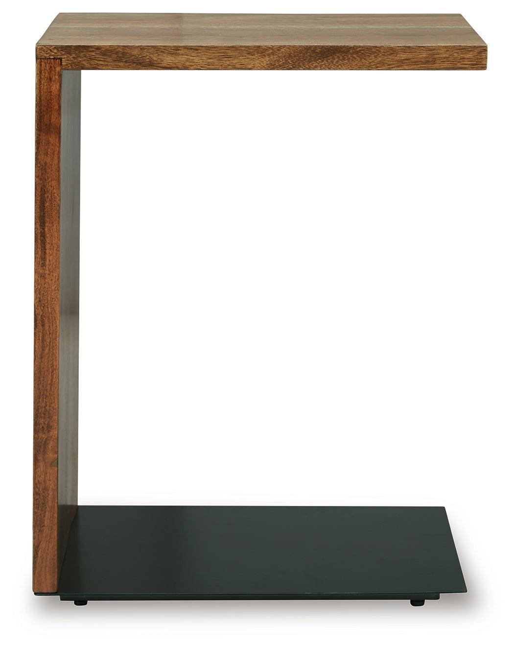 Wimshaw Brown and Black C-Table Accent Table
