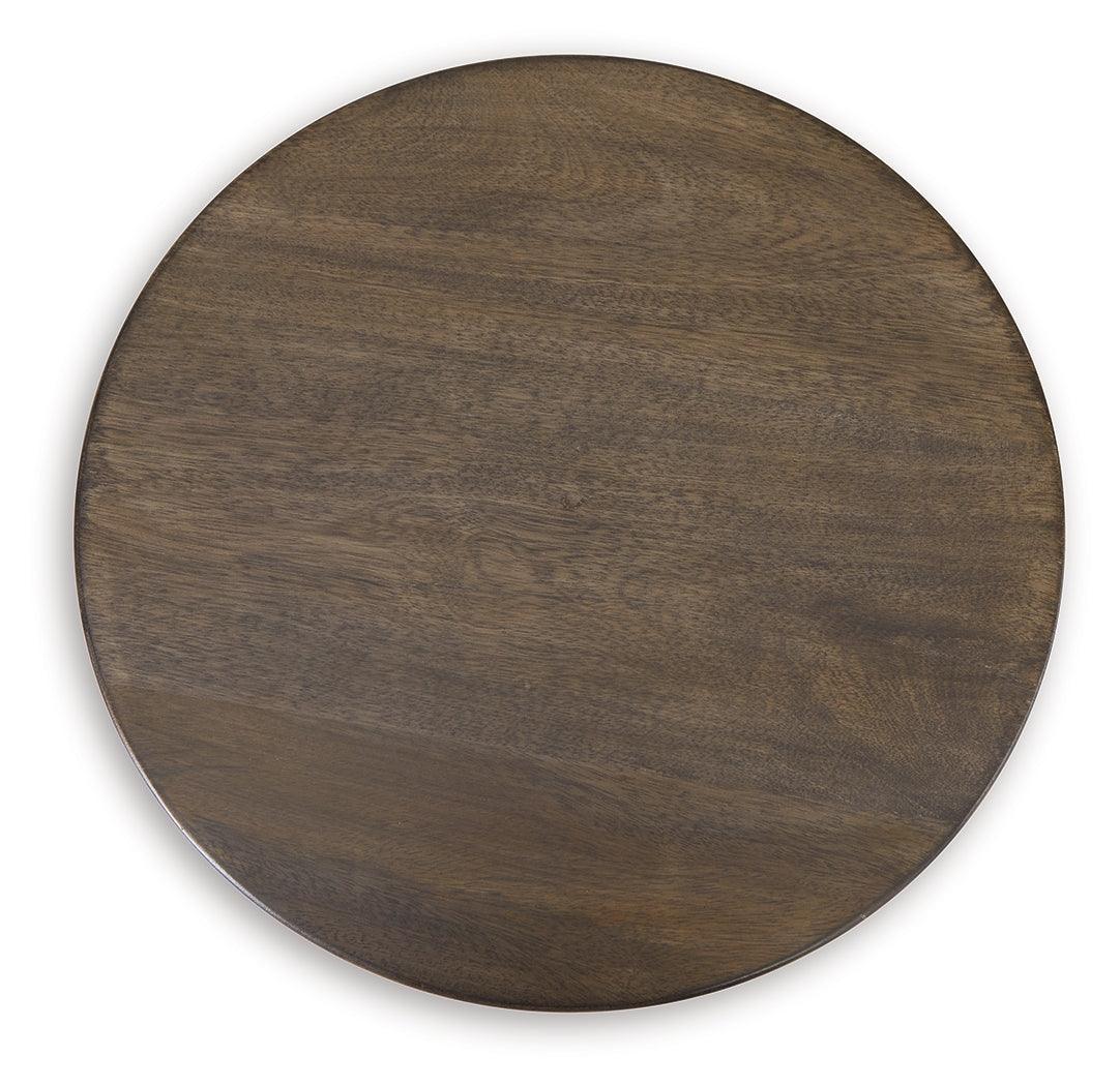 Hadcher Cream Brown Accent Table