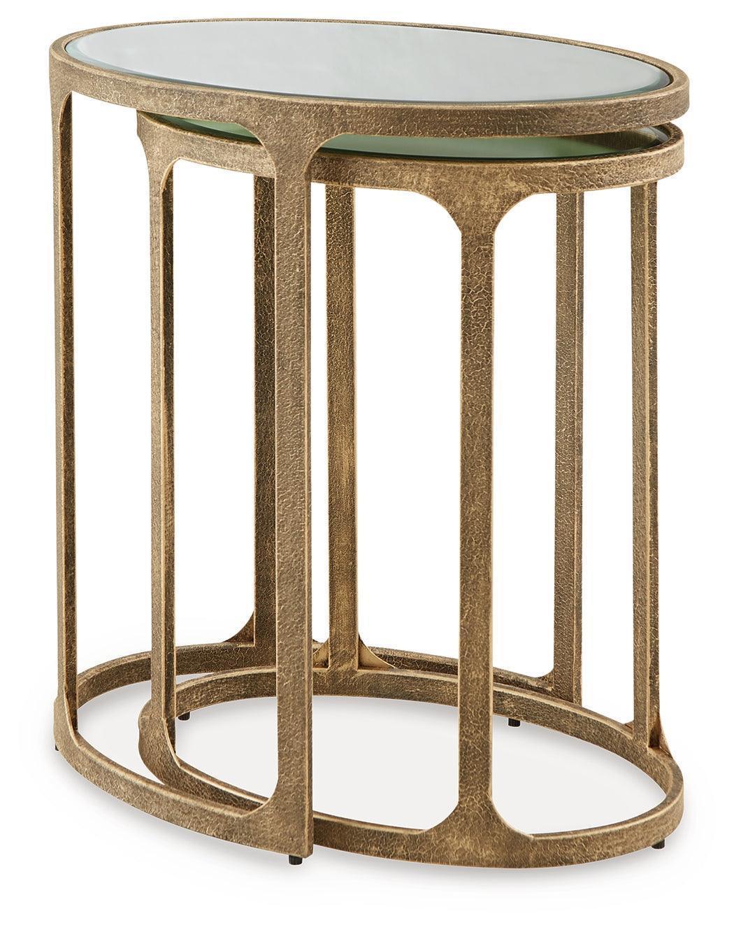 Irmaleigh Antique Black Accent Table (Set of 2)