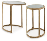 Irmaleigh Antique Black Accent Table (Set of 2)