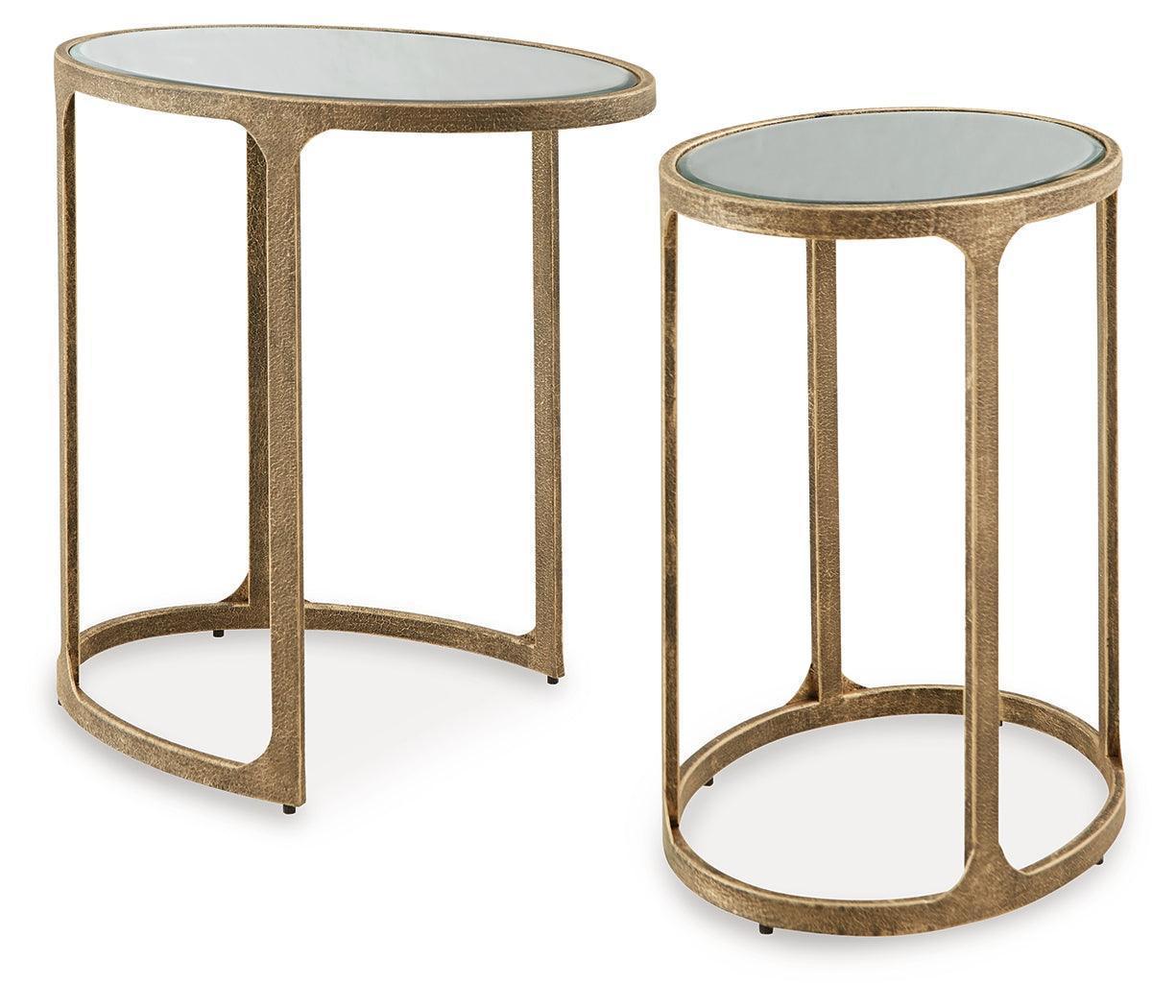 Irmaleigh Antique Black Accent Table (Set of 2)