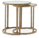 Irmaleigh Antique Black Accent Table (Set of 2)