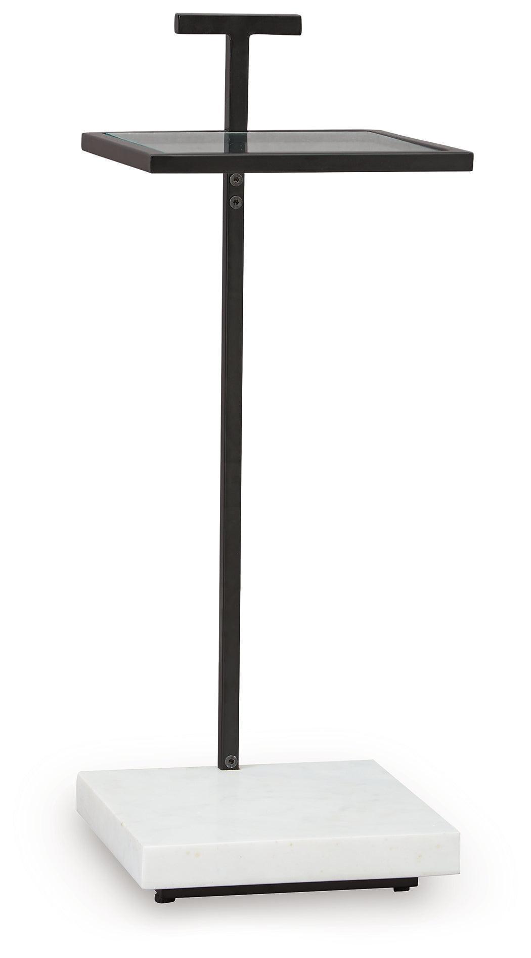 Mannill Black and White Contemporary Accent Table
