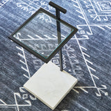 Mannill Black and White Contemporary Accent Table