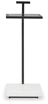 Mannill Black and White Contemporary Accent Table