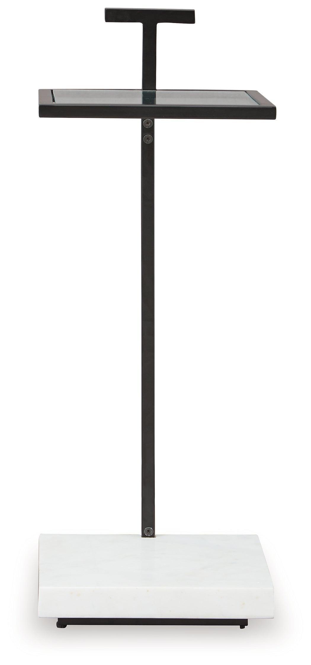 Mannill Black and White Contemporary Accent Table