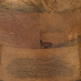 Quinndon Brown and Black Round Accent Table