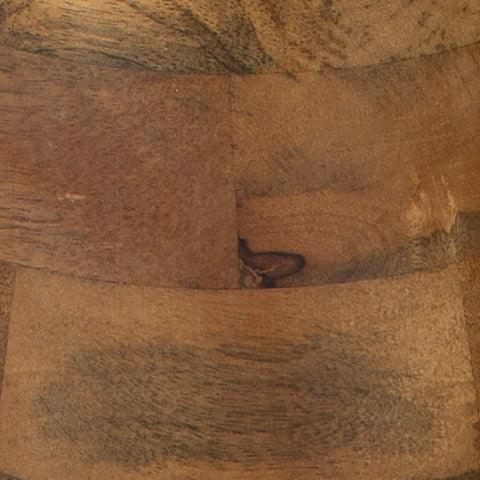 Quinndon Brown and Black Round Accent Table