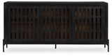 Vallisburg Black Natural Accent Cabinet