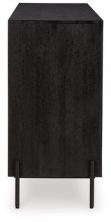 Vallisburg Black Natural Accent Cabinet