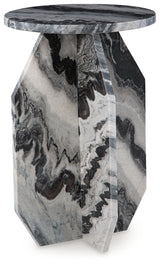 Wrenlane Black/White/Taupe Accent Table