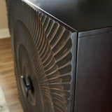 Fosterman Distressed Black Accent Cabinet