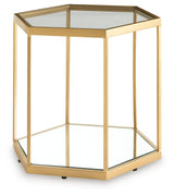 Veerwick Gold Finish Accent Coffee Table