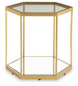 Veerwick Gold Finish Accent Coffee Table