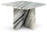Baretton Black/White/Taupe Accent Coffee Table angled view