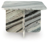Baretton Black/White/Taupe Accent Coffee Table view 3