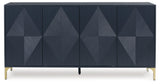 Loirwick Dark Blue Accent Cabinet