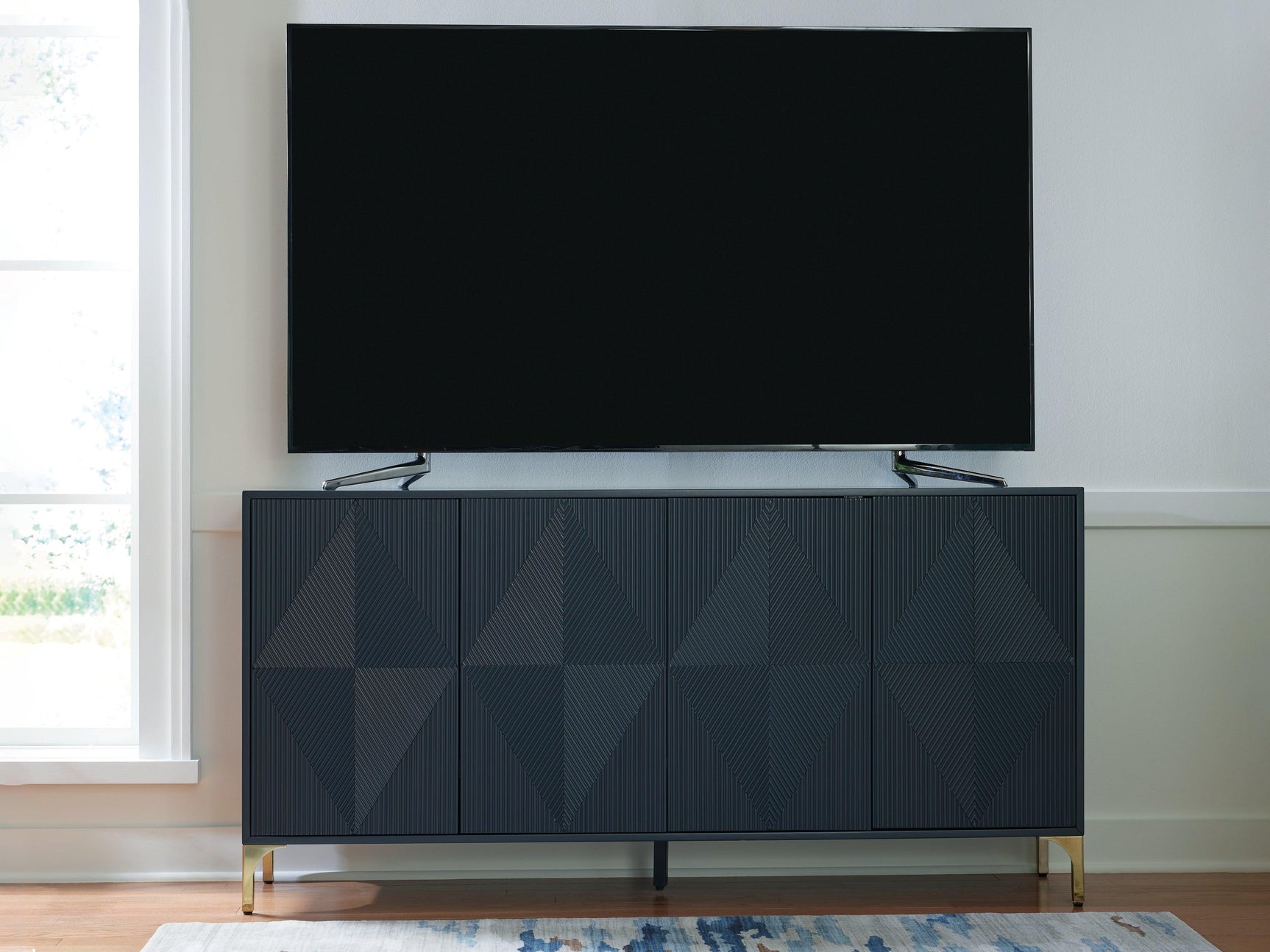 Loirwick Dark Blue Accent Cabinet