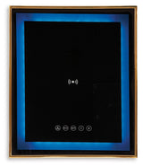 Rexwell Black/Gold Finish Accent Table with Speaker