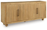 Niam Light Antique Beige Accent Cabinet