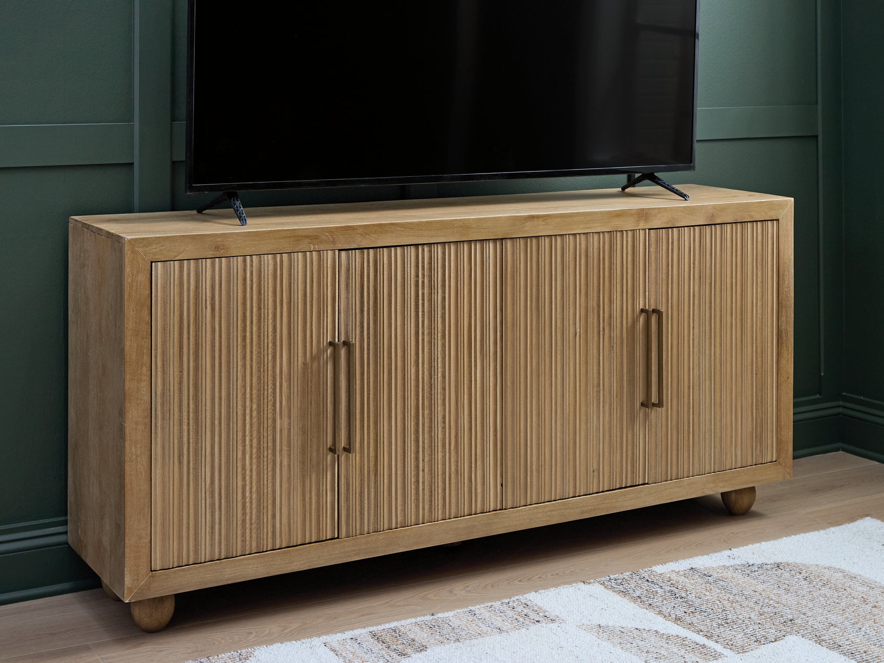 Niam Light Antique Beige Accent Cabinet