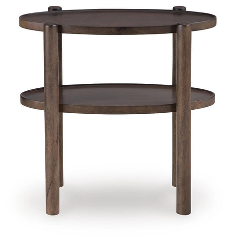 Wiattbury Gray Brown Accent Table view 3