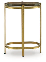 Porterville Gold Finish Accent Table
