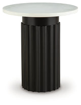 Wainstone Black/White Accent Table