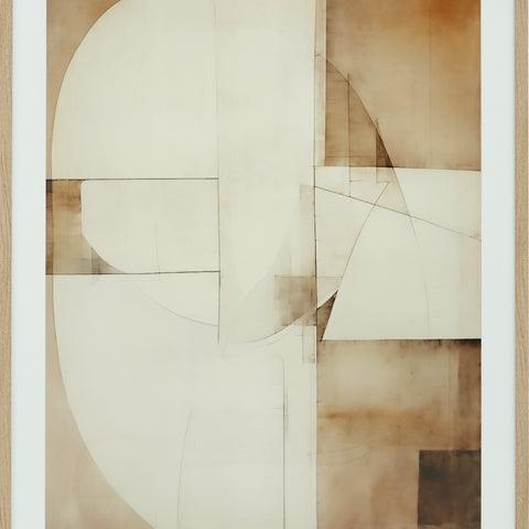 Corlain Brown Tan White Wall Art