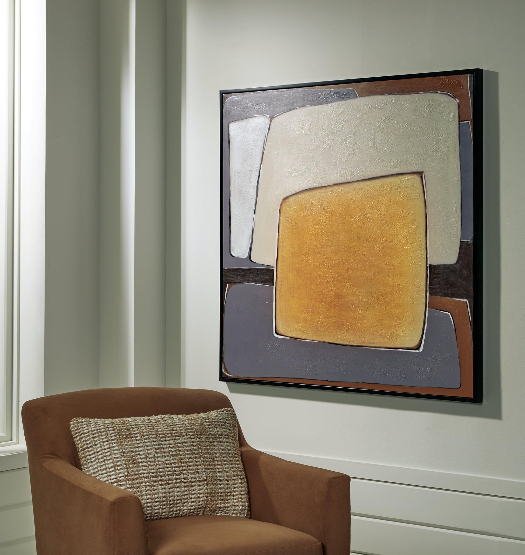 Actman Cream/Brown/Gray Wall Art