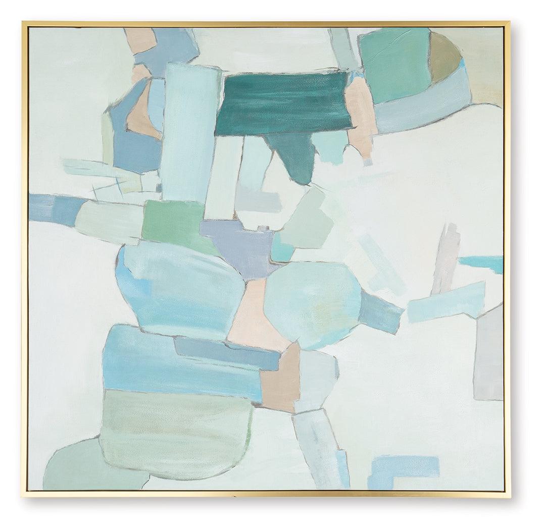 Wynburn White/Blue/Green Wall Art