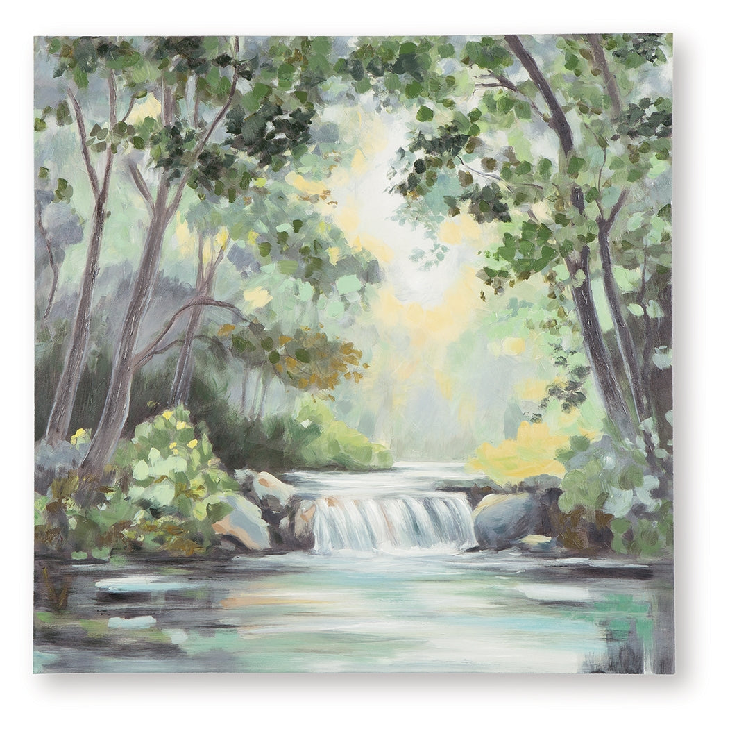 Evermaddick Green/Gray/White Wall Art