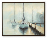 Worthney Blue/White/Brown Wall Art