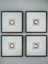 Dallbourne White/Gold Finish Wall Art (Set of 4)