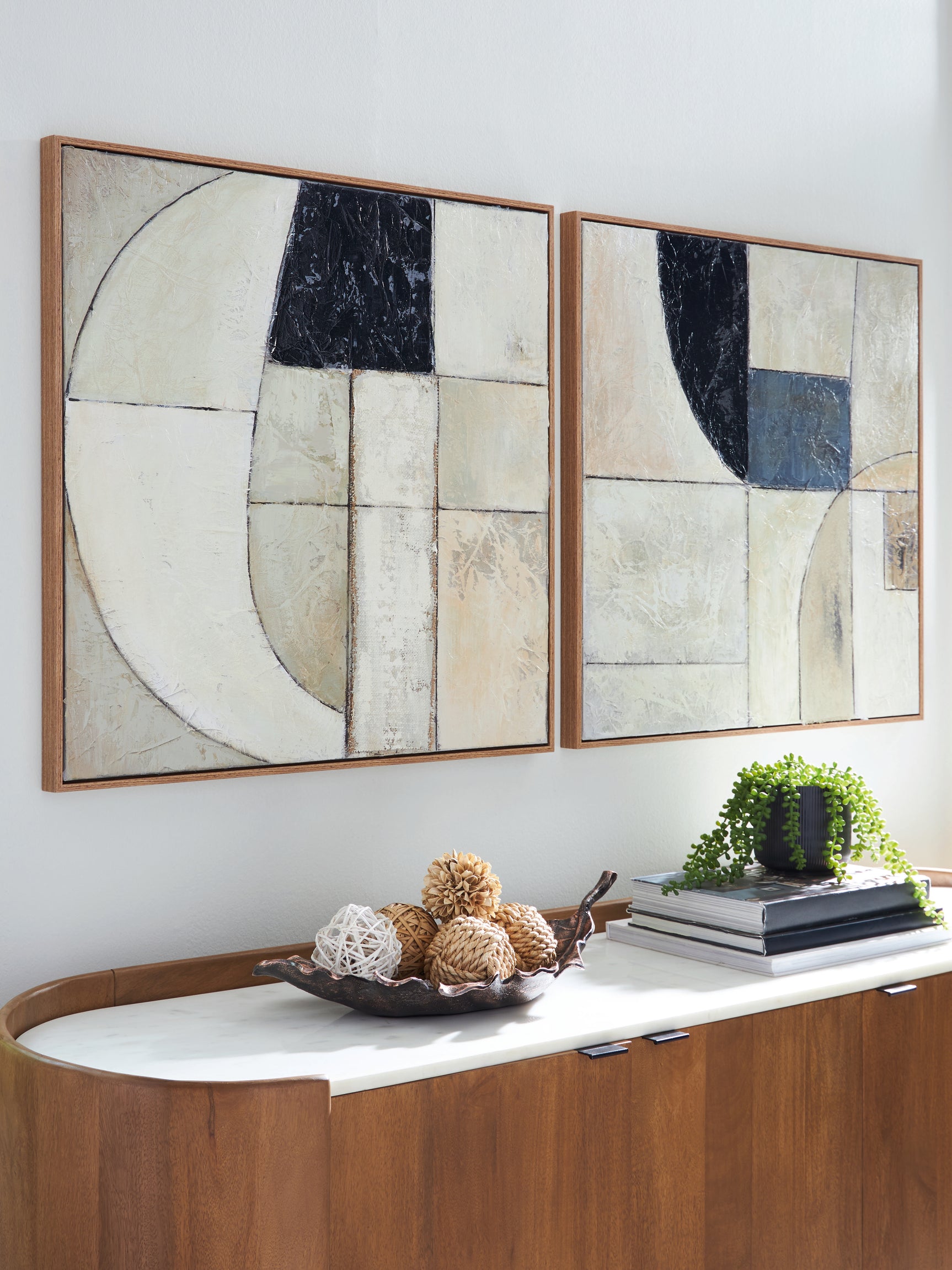 Bexlen Tan/Taupe/Black Wall Art (Set of 2)