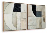 Bexlen Tan/Taupe/Black Wall Art (Set of 2)
