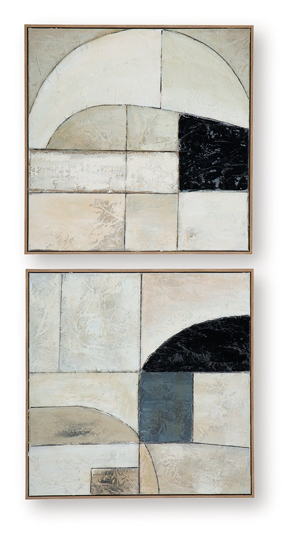 Bexlen Tan/Taupe/Black Wall Art (Set of 2)
