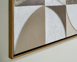 Harelman Tan/Taupe/White Wall Art
