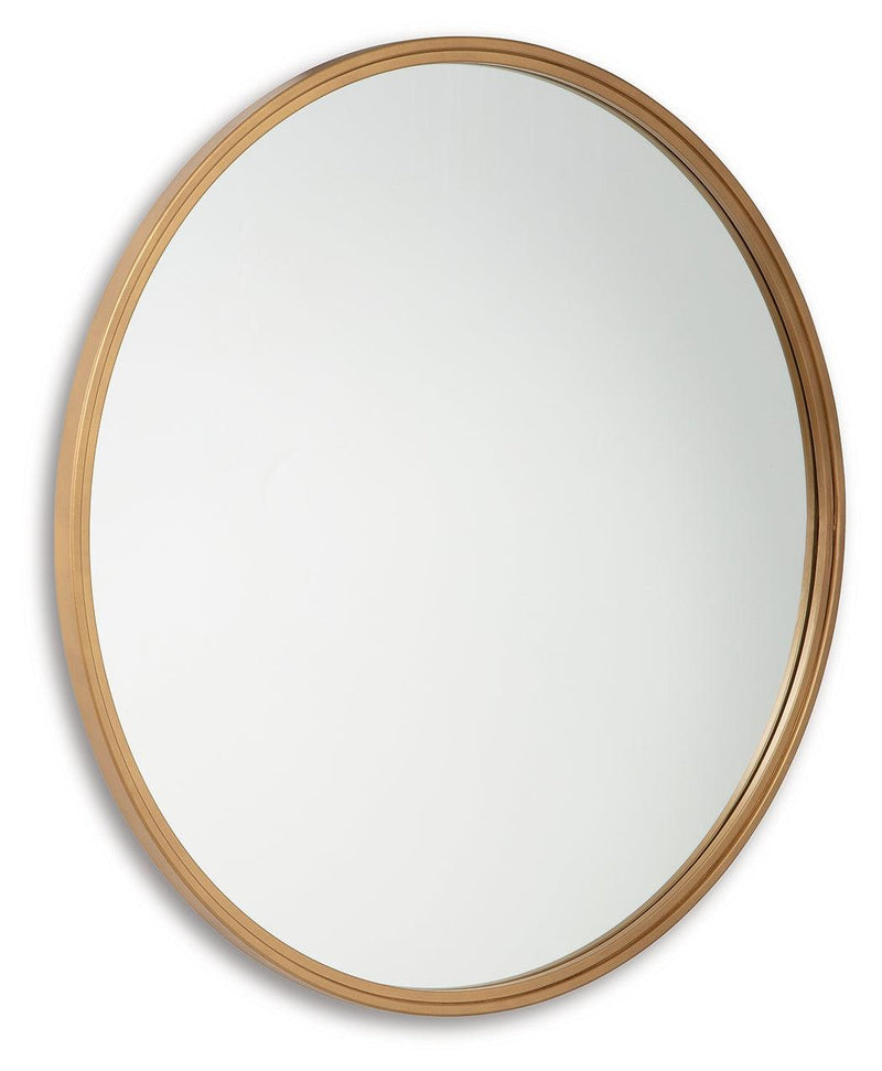 Brocky Gold Finish Accent Mirror - Ella Furniture