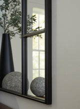 Evengton Black Metal Accent Mirror