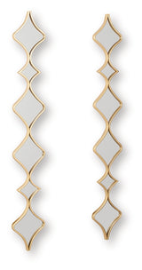 Harriswood Gold Finish Accent Mirror Set (Set of 2)