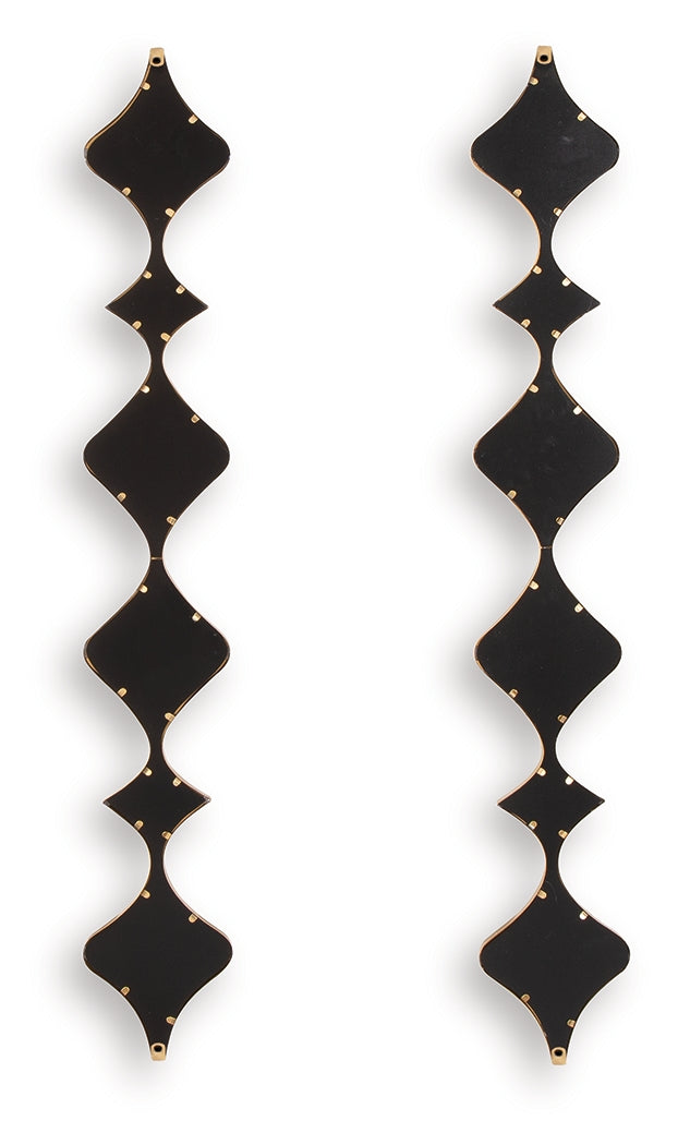 Harriswood Gold Finish Accent Mirror Set (Set of 2)