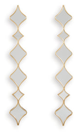 Harriswood Gold Finish Accent Mirror Set (Set of 2)